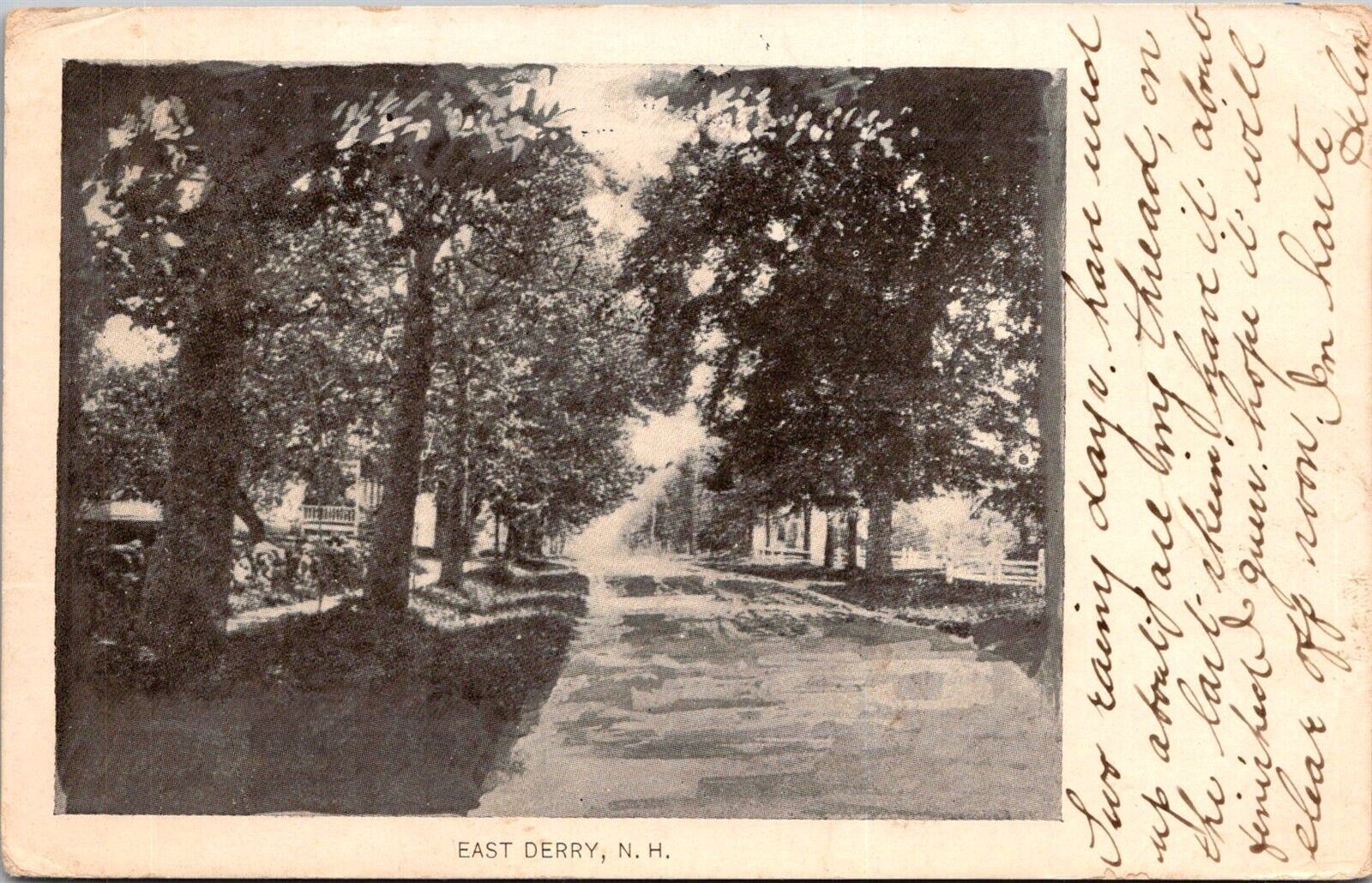 View in East Derry NH c1905 Vintage Postcard Q68