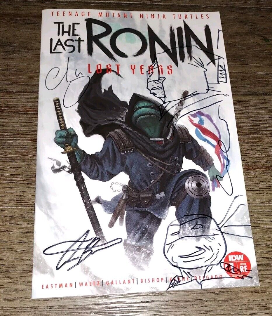 TMNT The Last Ronin Lost Years #1 - Remarked Twice - SIGNED 3 Times with COA\'s