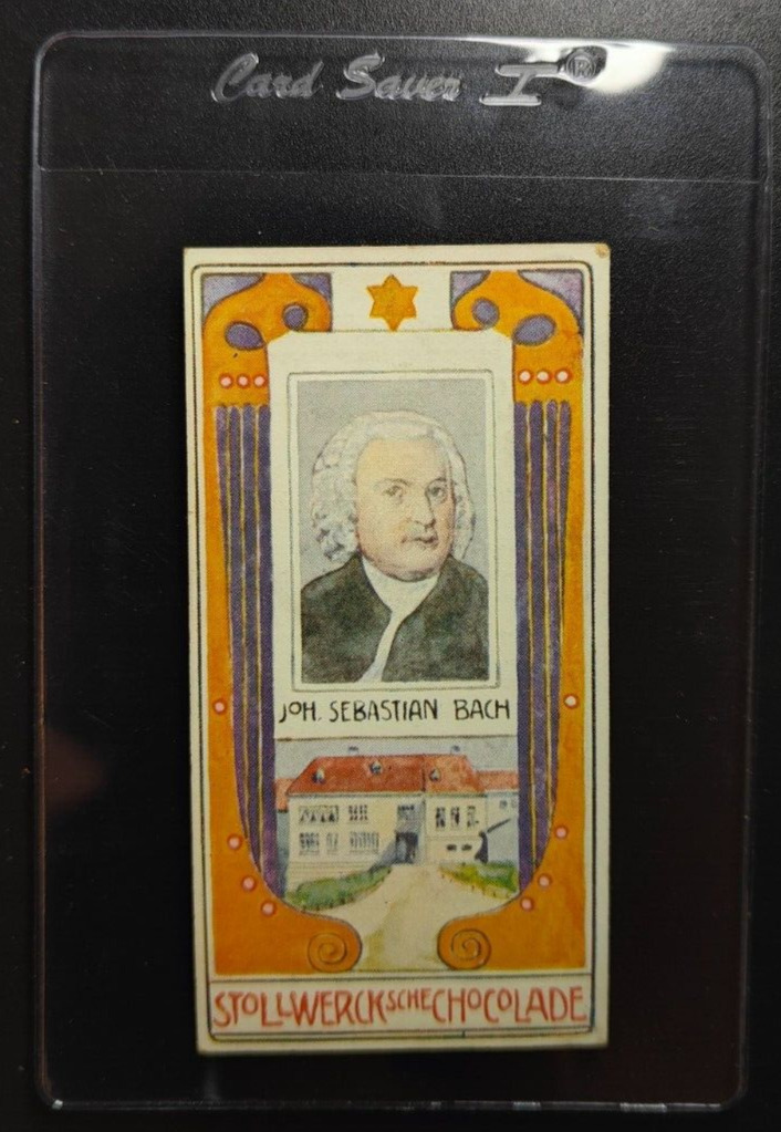 1898 JOHANN SEBASTIAN BACH STOLLWERCK Album 2 Group 33 Card RARE VARIANT PHOTO