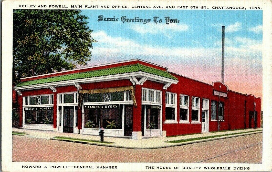 1930\'S. CHATTANOOGA,TN. KELLEY AND POWELL CLEANERS.  POSTCARD TM27