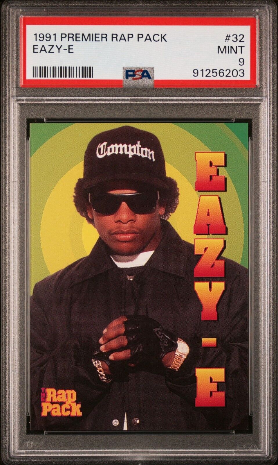1991 Premier Rap Pack Eazy-E #32 Base Set Rookie RC NWA Rapper Music PSA 9