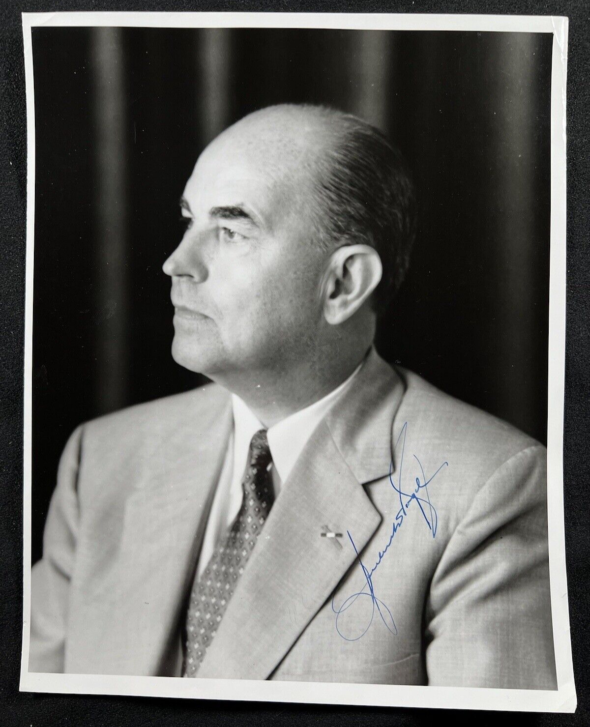 Rare Brigadier General Herbert D Vogel Signed Photo TVA WWII Legion Of Merit