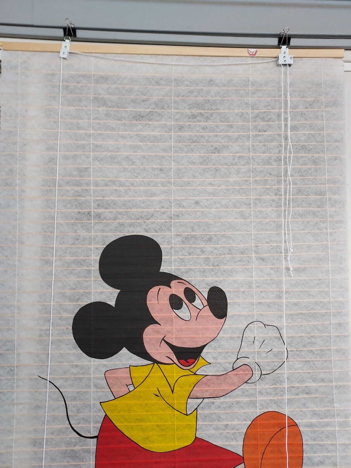 Vintage Mickey Mouse Disney Joanna Window Roll Up 1980\'s 24 X 72 Blind
