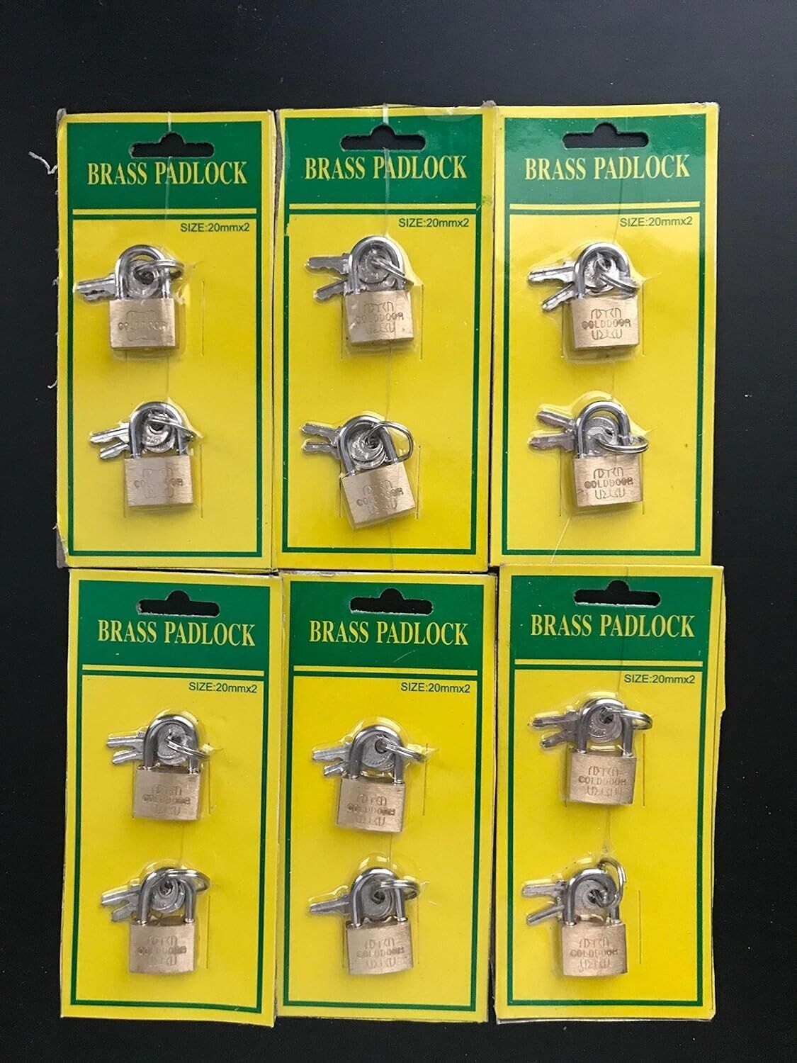 12 Small Metal Padlocks Mini Brass Tiny Box Locks Keyed Jewelry 2 Keys 20mm