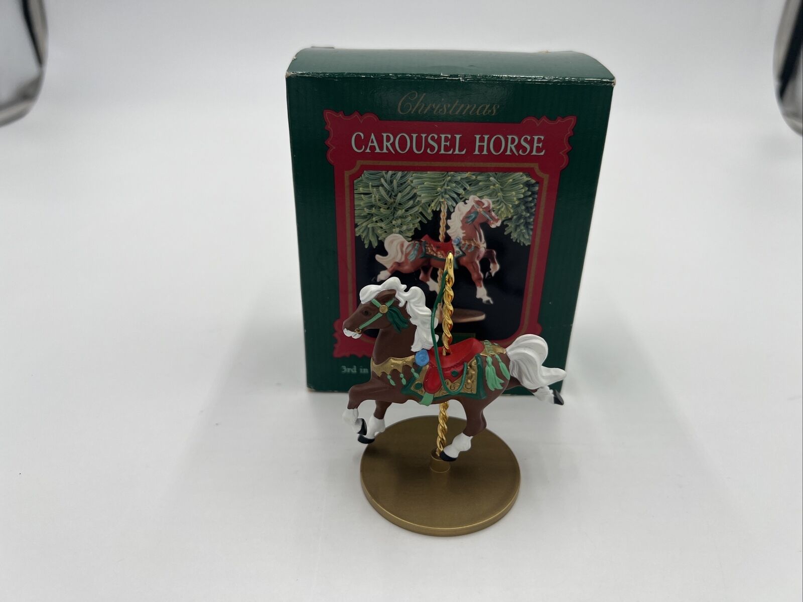 Vintage Hallmark Carousel Horse- Star Keepsake Ornament 1989