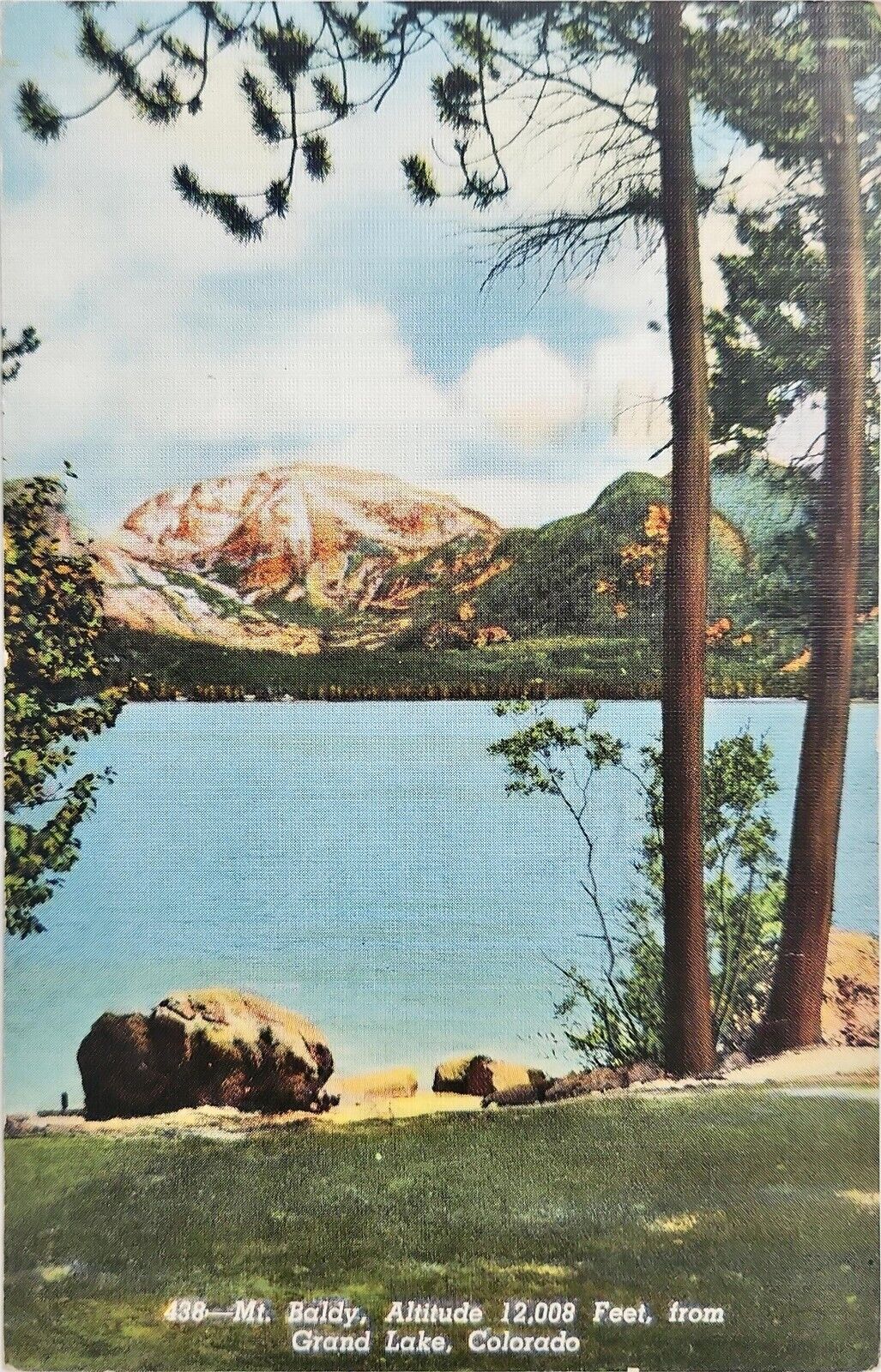 Postcard CO Mt Baldy Grand Lake Rocky Mountain National Park 1941 Vintage 
