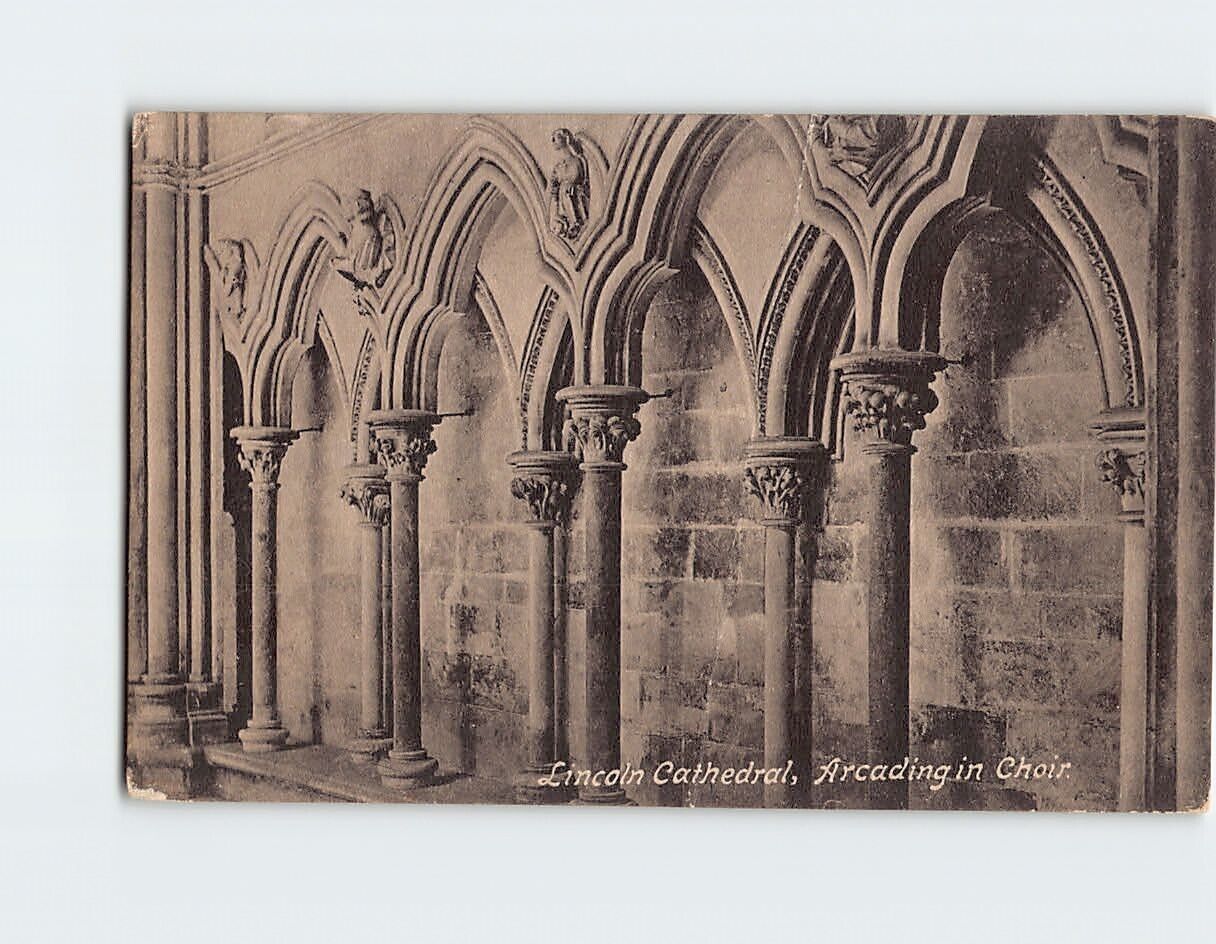Postcard Arcading in Choir Lincoln Cathedral England