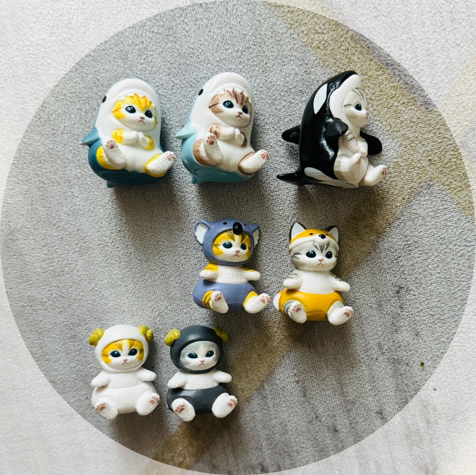 Mofusand Animal Creatures Interior Mini Figure Capsule Toy Set of 7