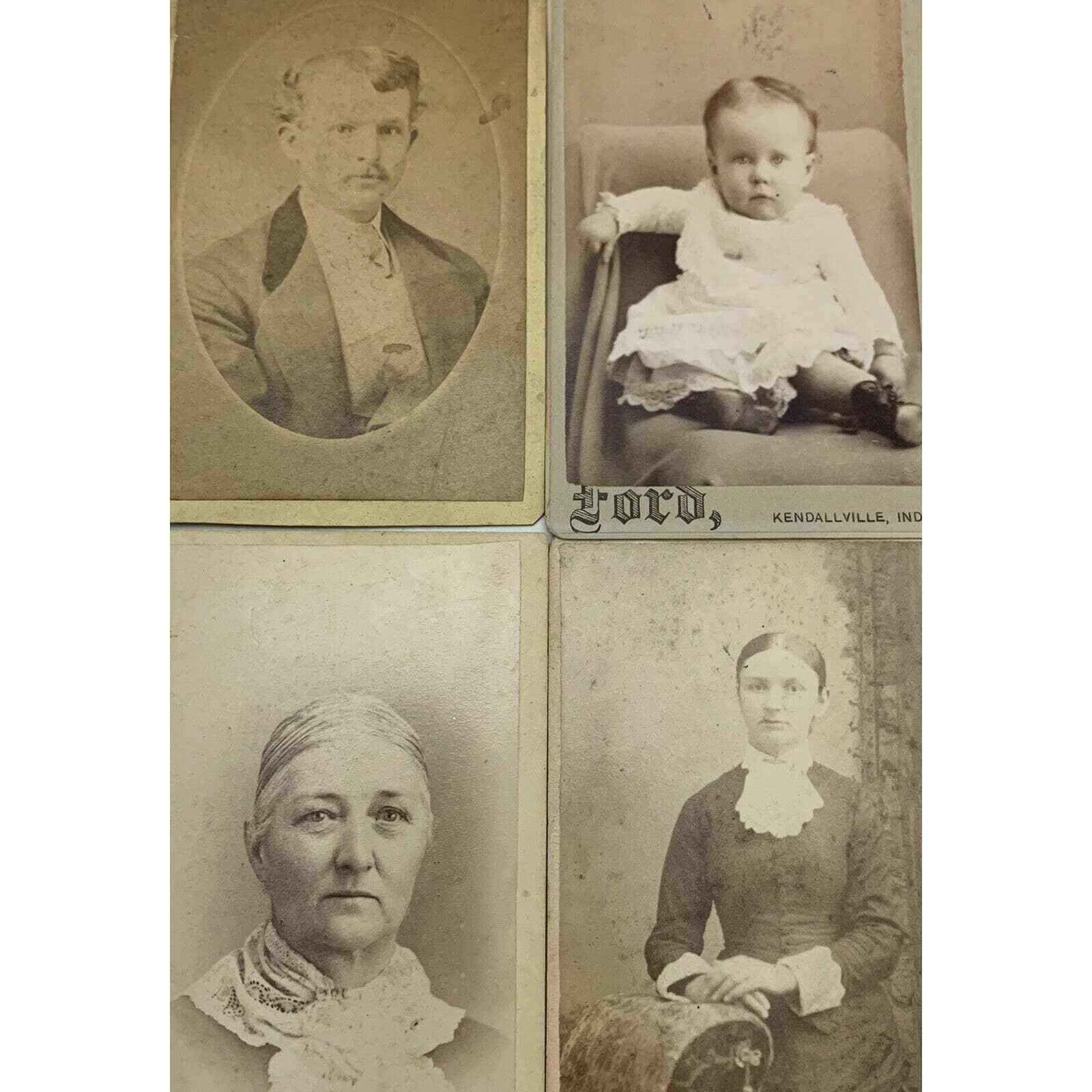 CDV Carte De Visite Photo Cards NB Baker, Ford, & Jones 1860’s To 1890s Various