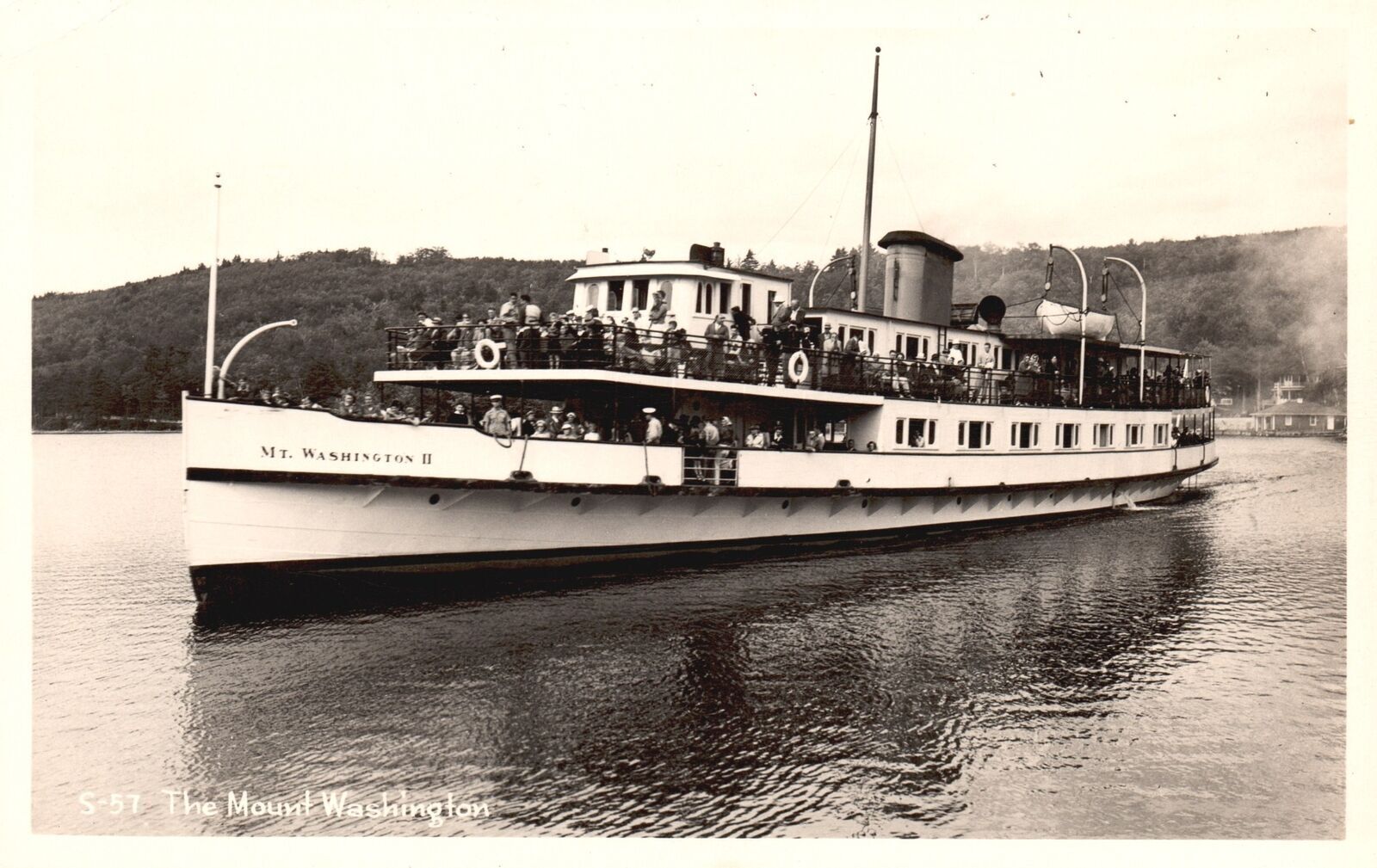 Vintage Postcard The Mt. Washington II Passenger Ship Mt. Wash. New Hampshire NH