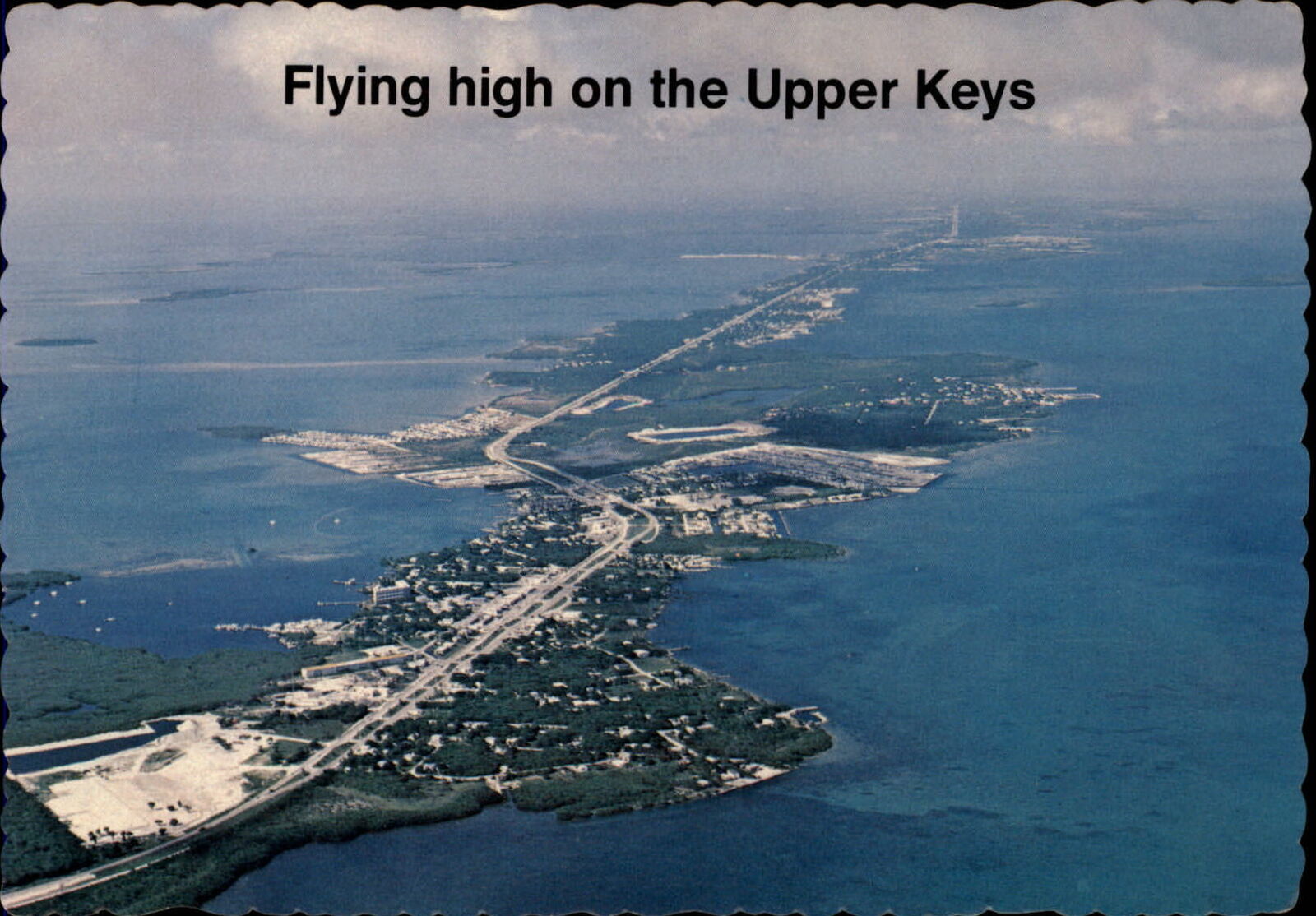Florida Upper Keys aerial view ~ unused postcard  sku965