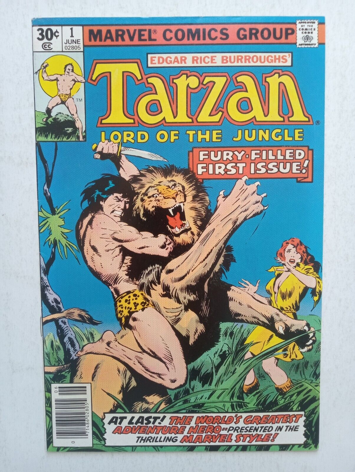 Marvel Tarzan Lord Of The Jungle #1 Bronze Age 1977 Comic Book