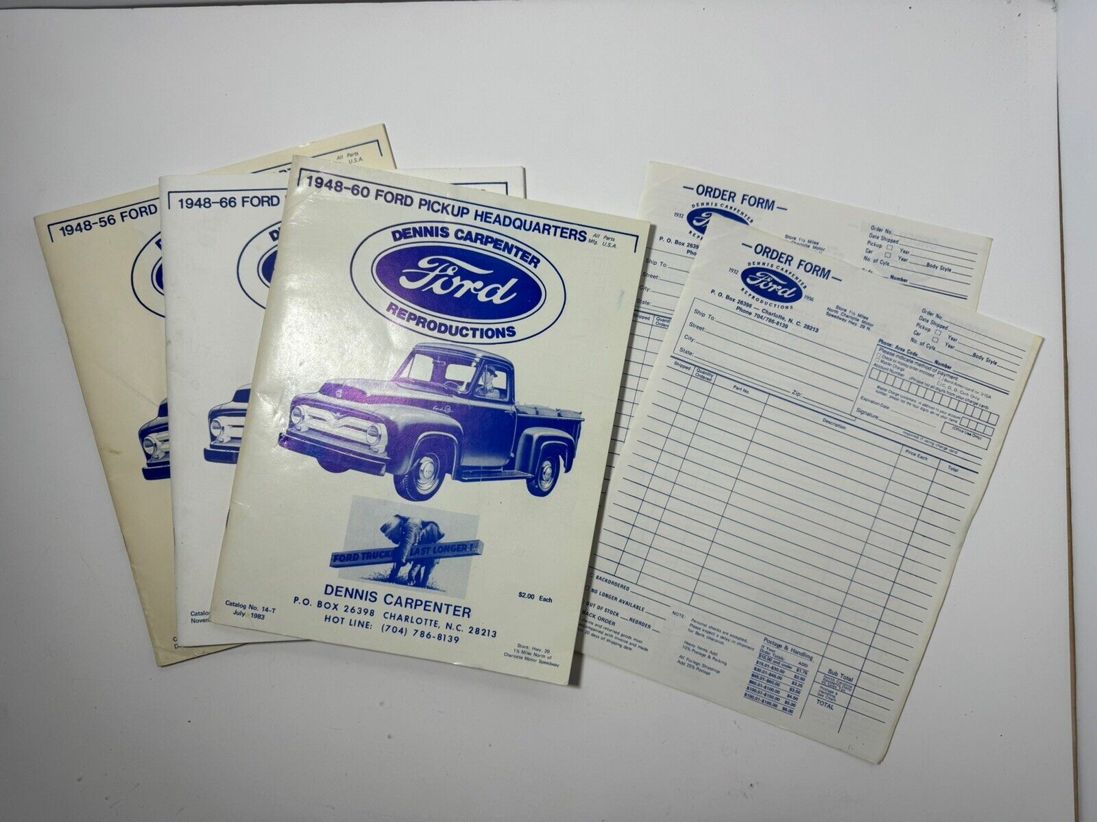 Dennis Carpenter Ford Catalogs / 1948-66 / Includes Original Order Sheets