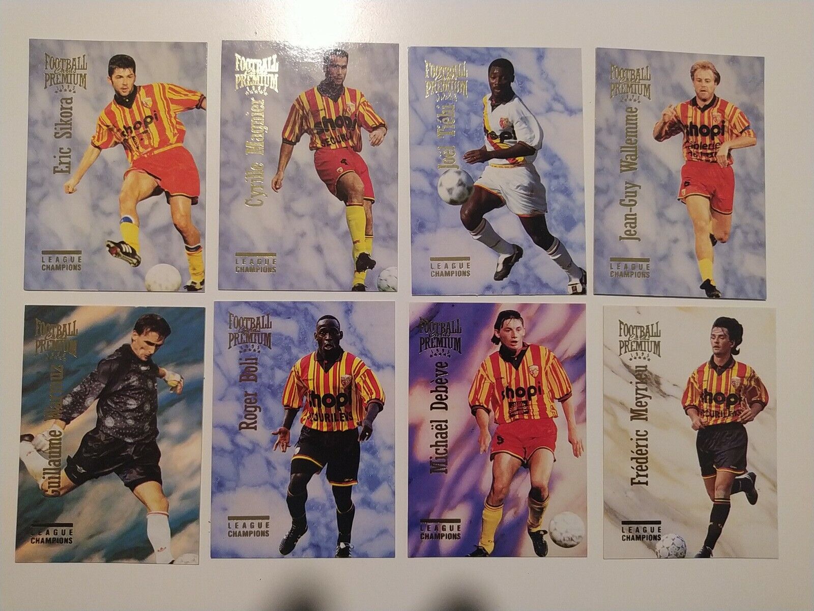 1995 PANINI FOOTBALL CARDS PREMIUM - RC LENS Complete Set - Collection - Rare