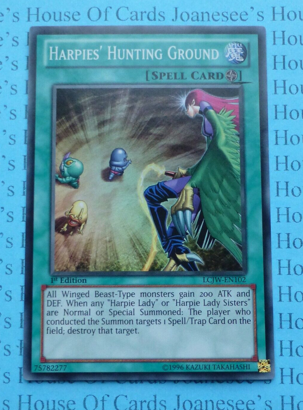 Harpies\' Hunting Ground LCJW-EN102 Super Rare Yu-Gi-Oh Card 1st Edition New