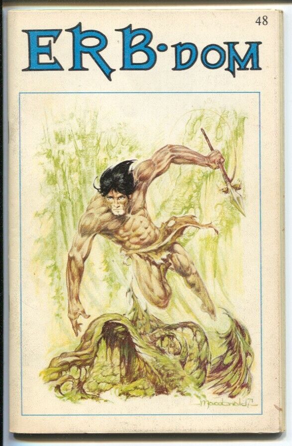 ERB-dom #48 1971-early Burroughs & Tarzan fanzine-buy/sell ads-VG