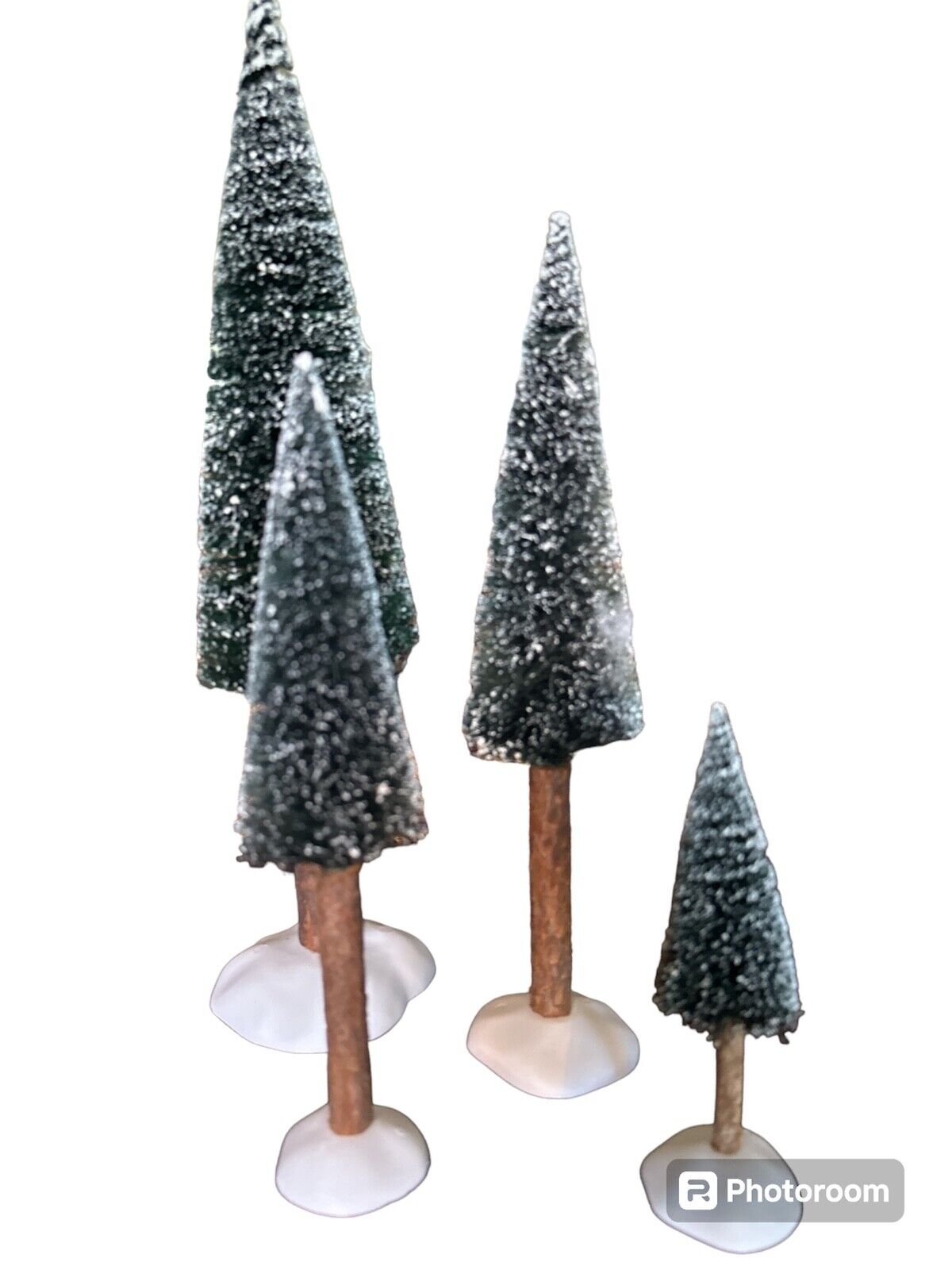 Department 56 Snow Village Frosted Pine Set Of 4