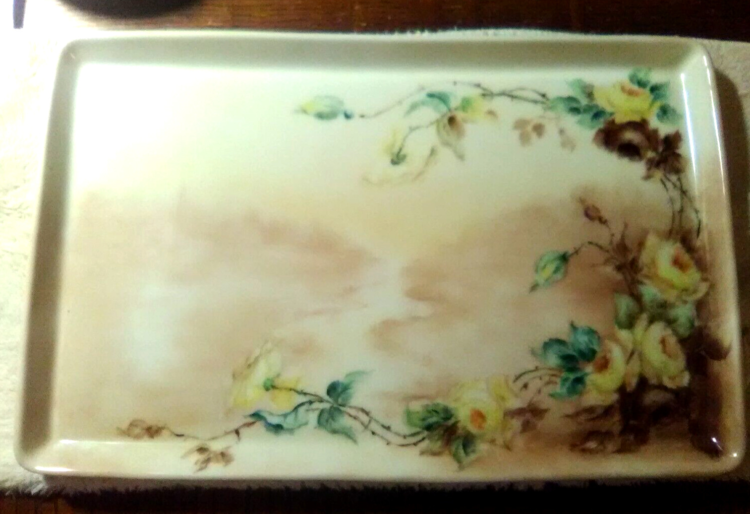 Vanity Tray 1910 Antique Porcelain hand painted