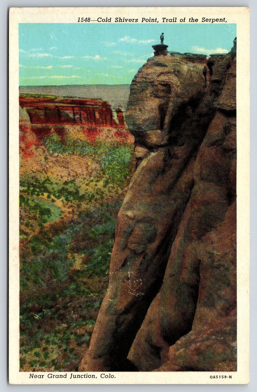 Grand Junction CO-Colorado, Cold Shivers Point, Trail Of The Serpent, Postcard