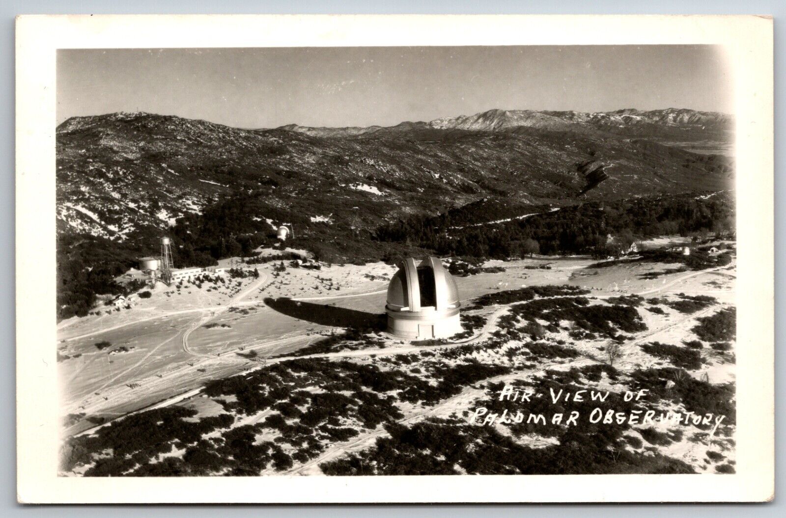 Air Aerial View Palomar Observatory Telescope California RPPC Postcard