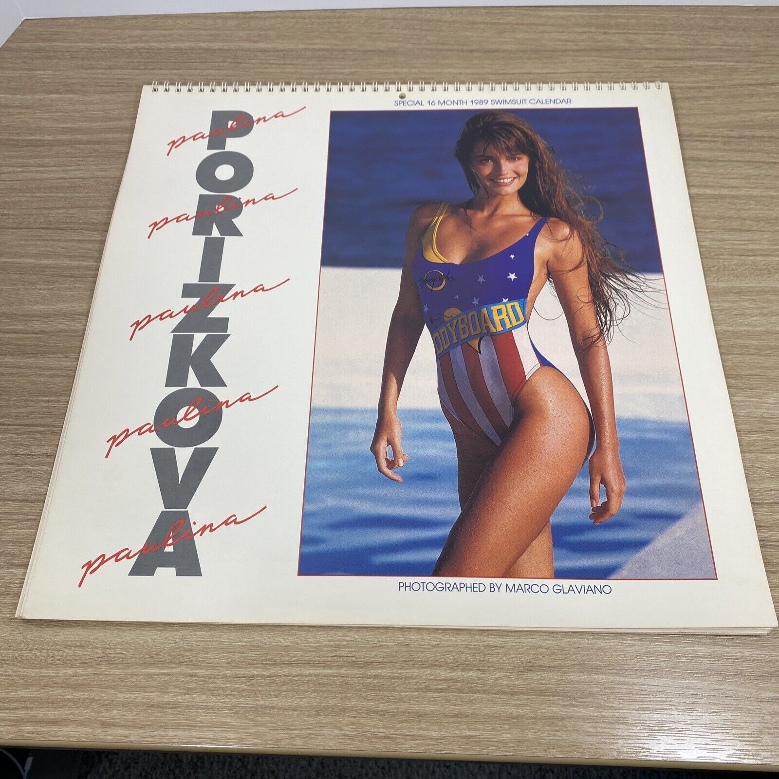 Vintage Paulina Porizkova Swimsuit Calendar 16 Month 1989 Special Glaviano