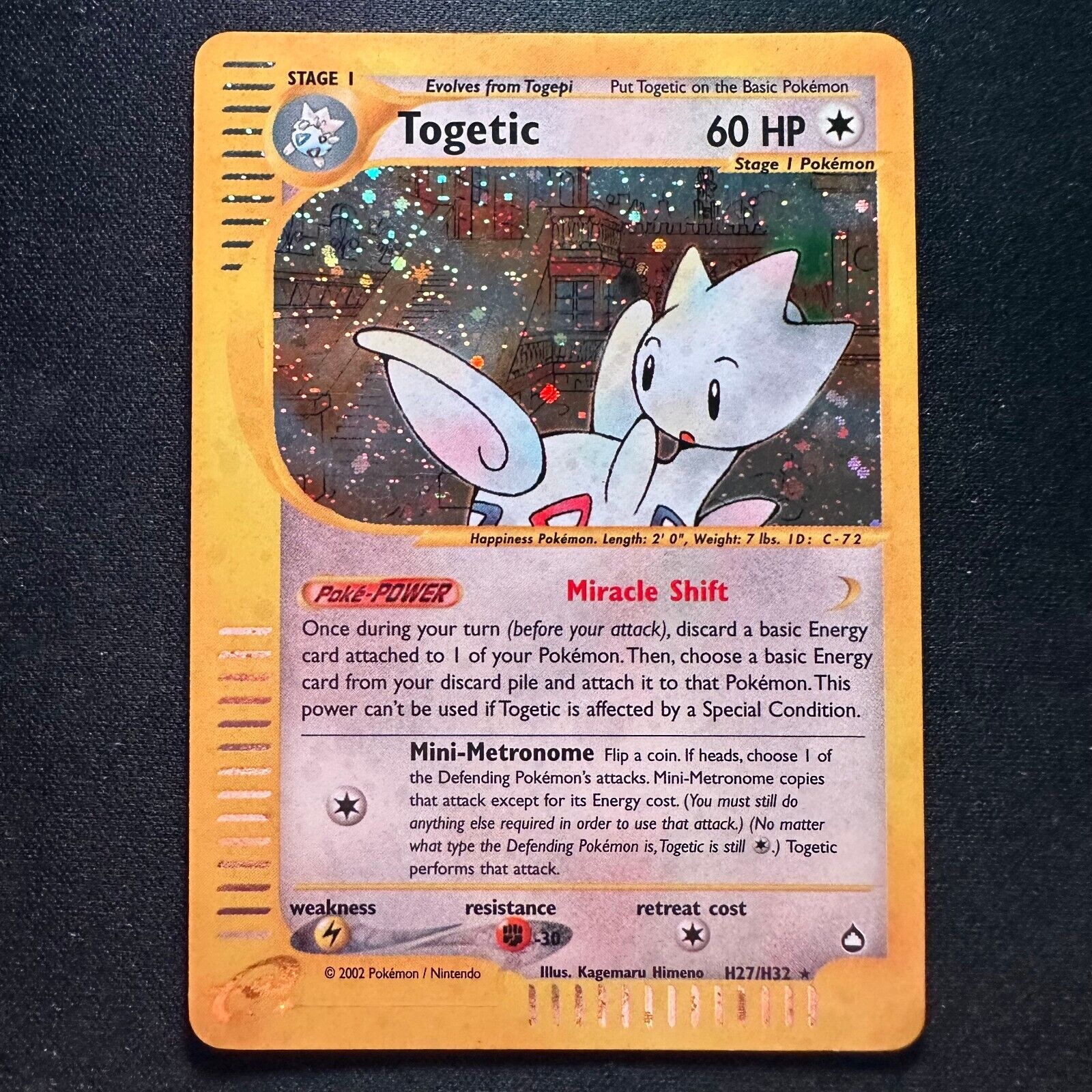 Togetic H27/H32 Aquapolis Rare Holo Pokemon Card