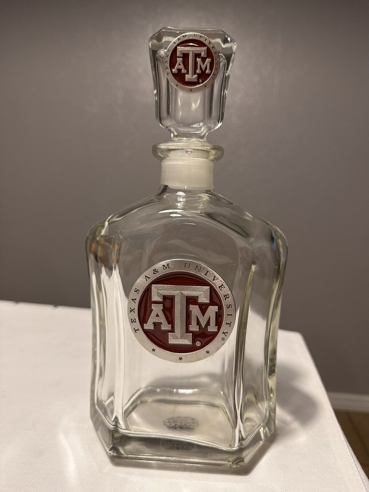 Texas A&M Decanter  Heritage Metalworks Fine Pewter 24 oz Excellent Condition