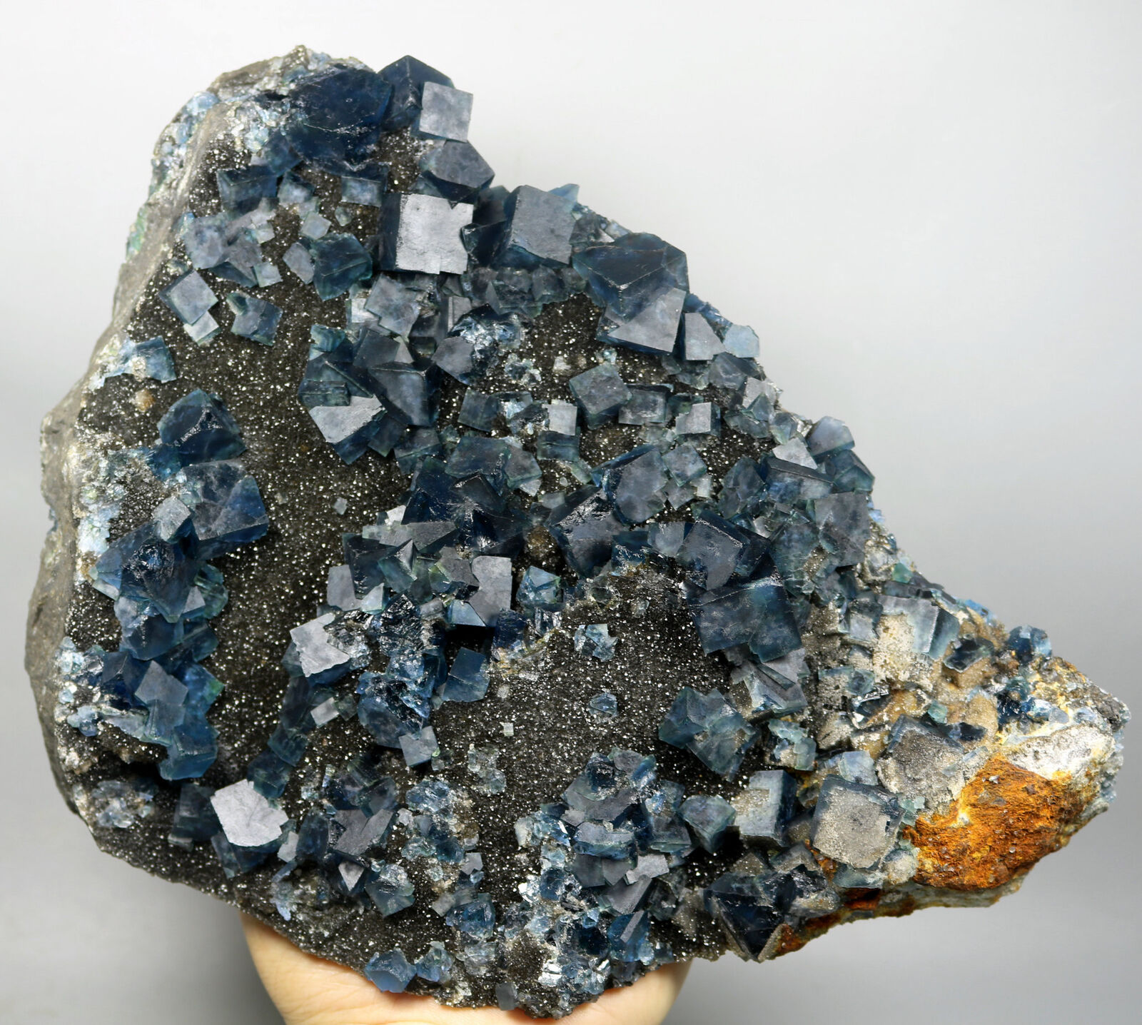 4.51lb New Find NATURA Rare Vivid Blue Cube FLUORITE Mineral Specimen/China