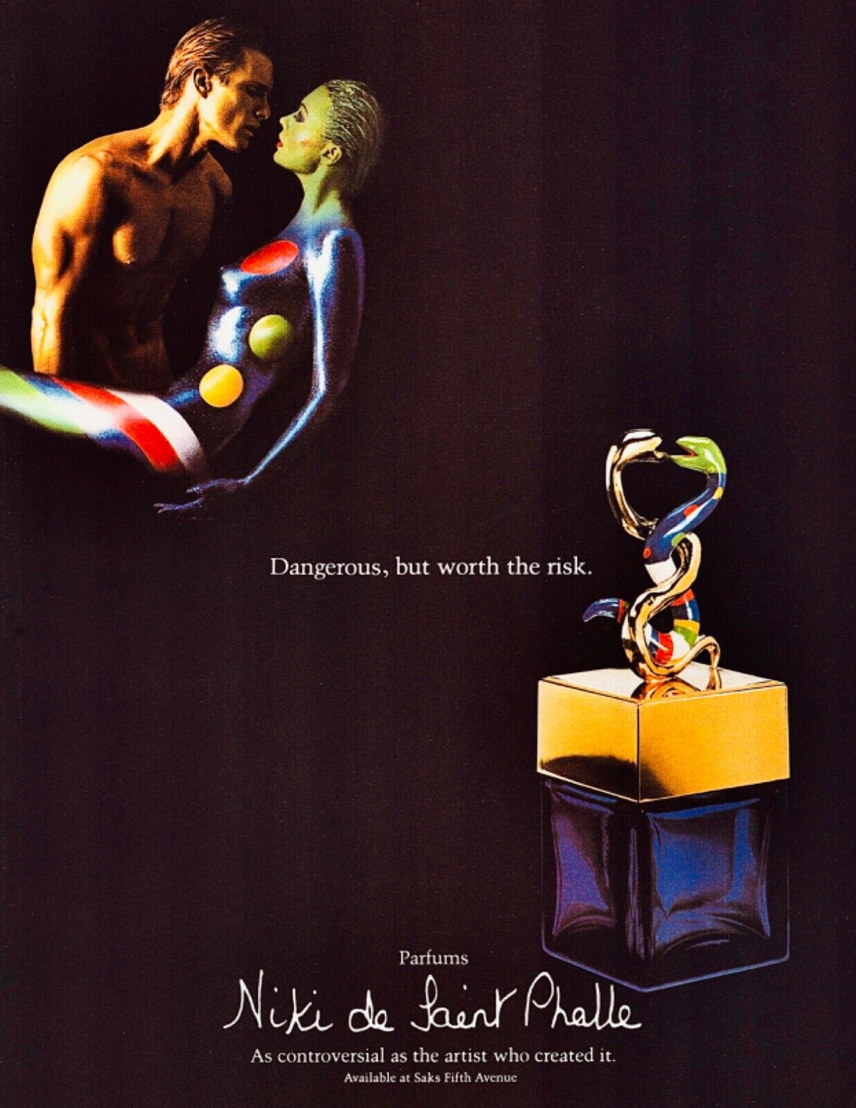 1983 Niki de Saint Phalle Perfume ~ Artist Created ~ VINTAGE PRINT AD