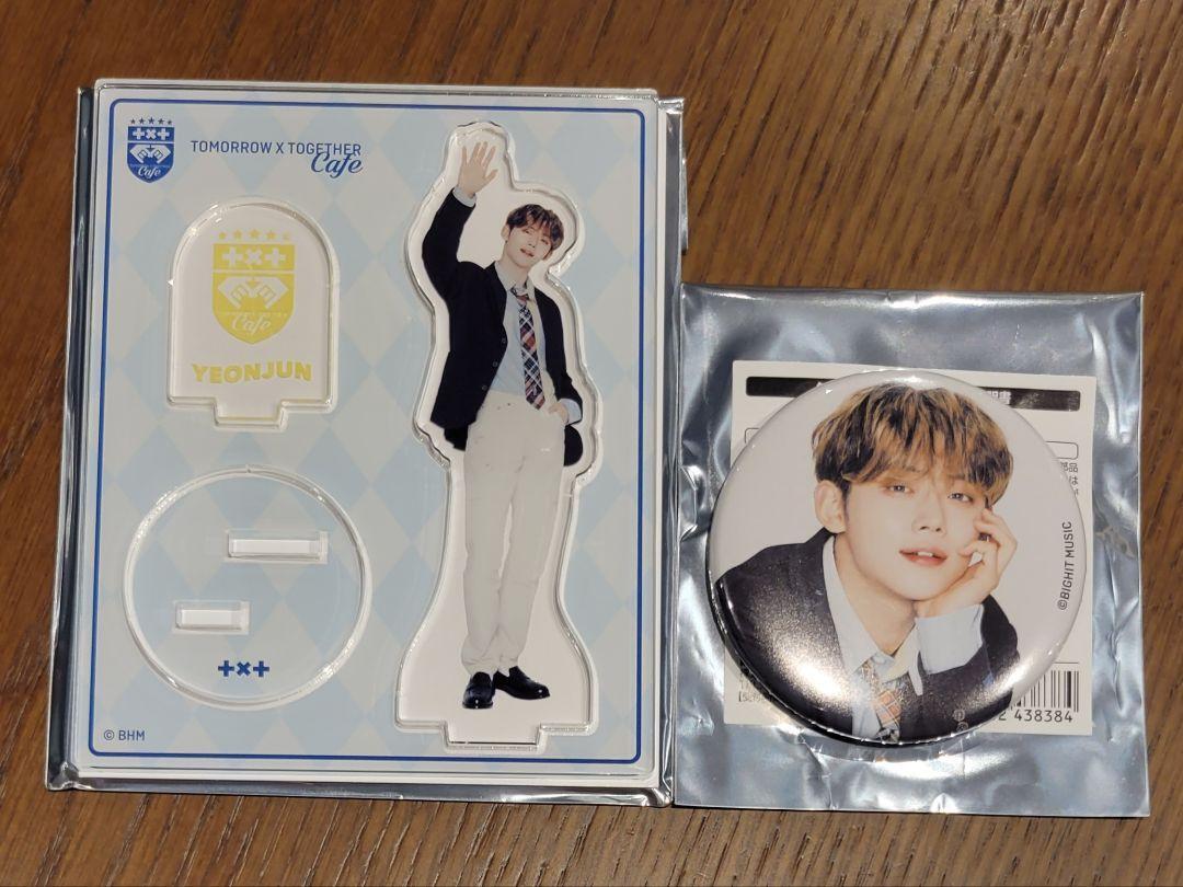 Txt Cafe Acrylic Stand Can Badge Yeonjun
