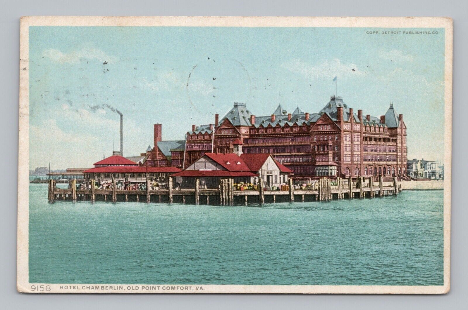 Postcard Hotel Chamberlain Old Point Comfort Virginia c1910