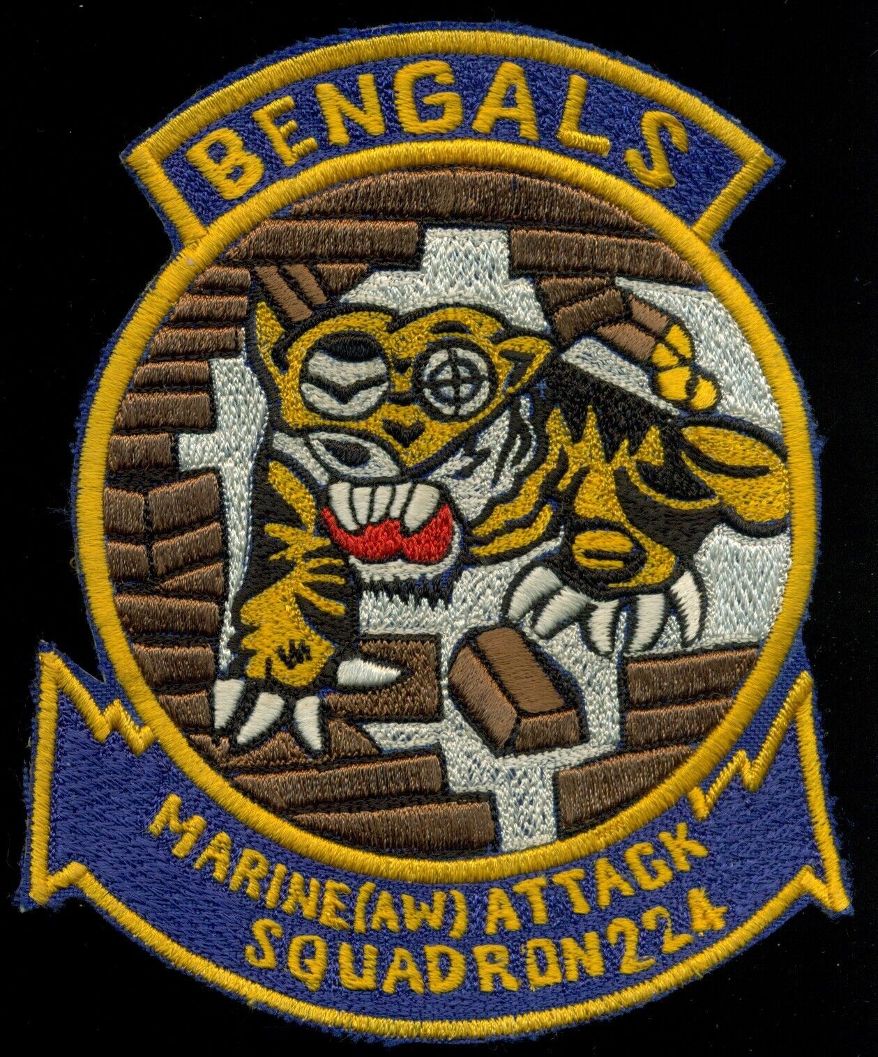 USMC VMFA(AW)-224 Marine All-Weather Attack Squadron 224 BENGALS Patch AA