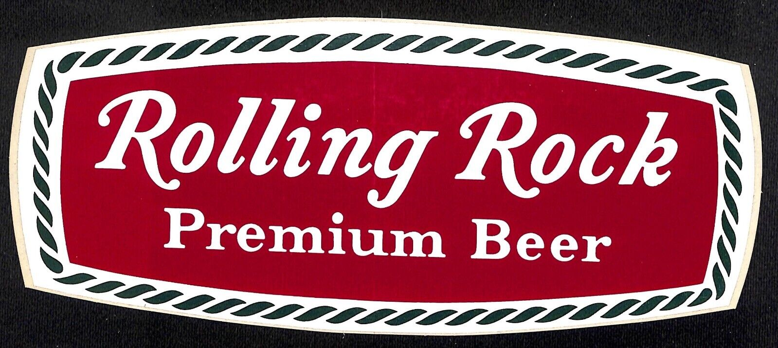 Rolling Rock Premium Beer Vinyl Sticker 3 3/4\