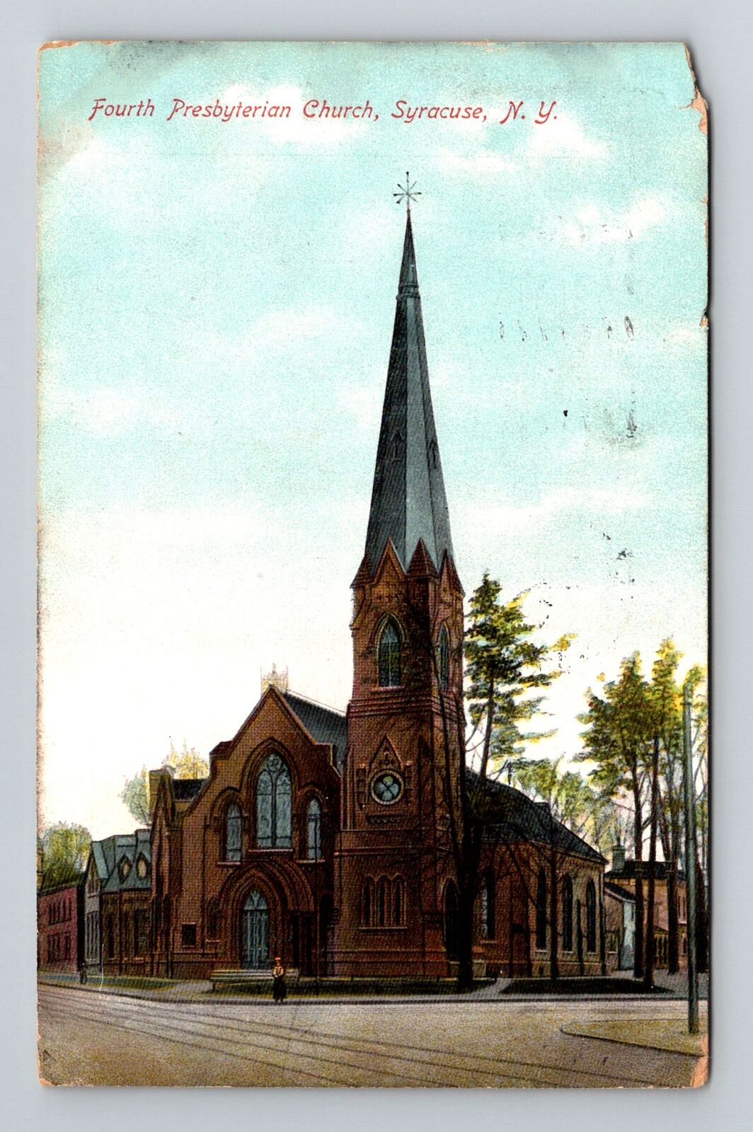 Syracuse NY-New York, Fourth Presbyterian Church, c1910 Vintage Postcard