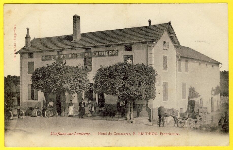 cpa rare CONFLICTS on LANTERN HOTEL DU COMMERCE E. PRUDHON