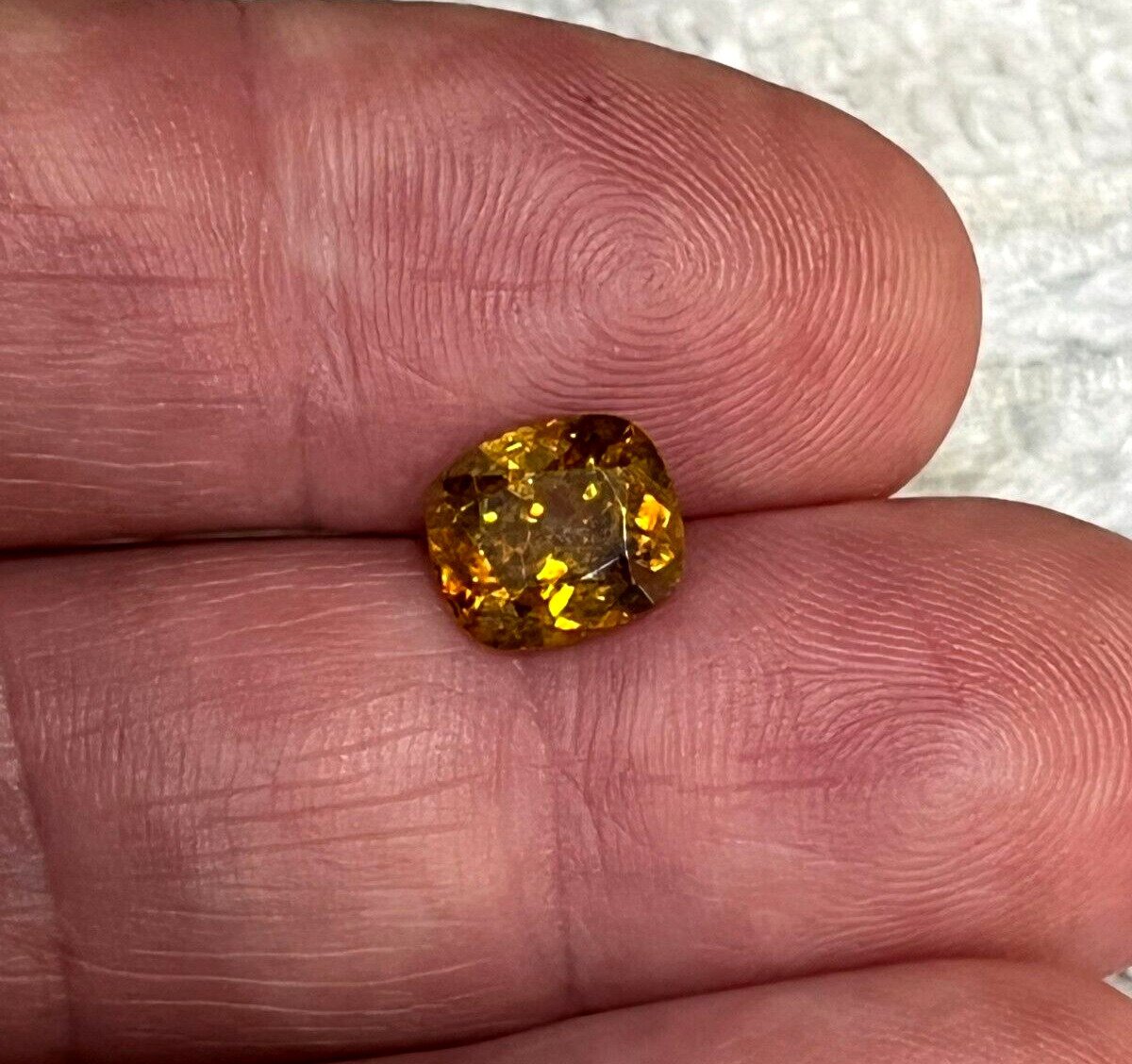 2.80ct Spanish Sphalerite Yellow/Orange w/ Iron Ore. Very Sweet.
