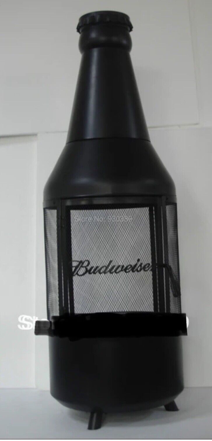 BUDWEISER BEER BOTTLE Sign OUTDOOR FIRE PIT & or GRILL 🔥 New In Original Box