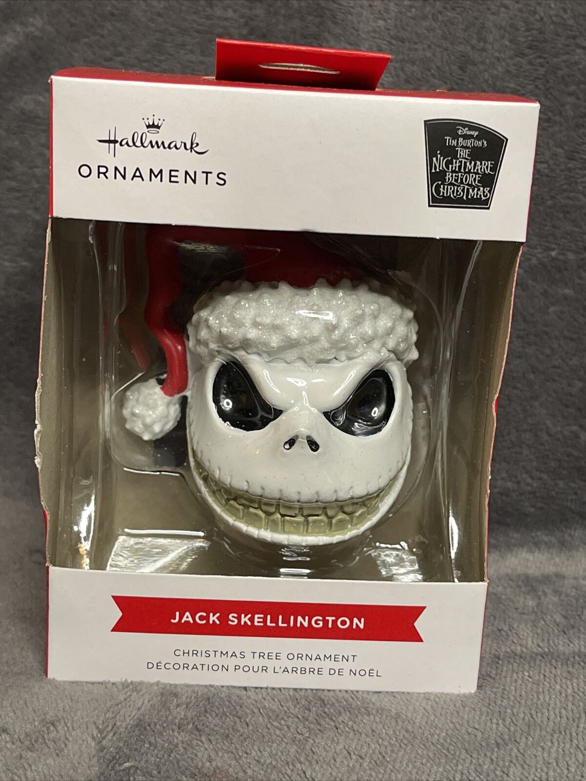 Nightmare Before Christmas SANTA JACK SKELLINGTON ORNAMENT Hallmark Disney NEW