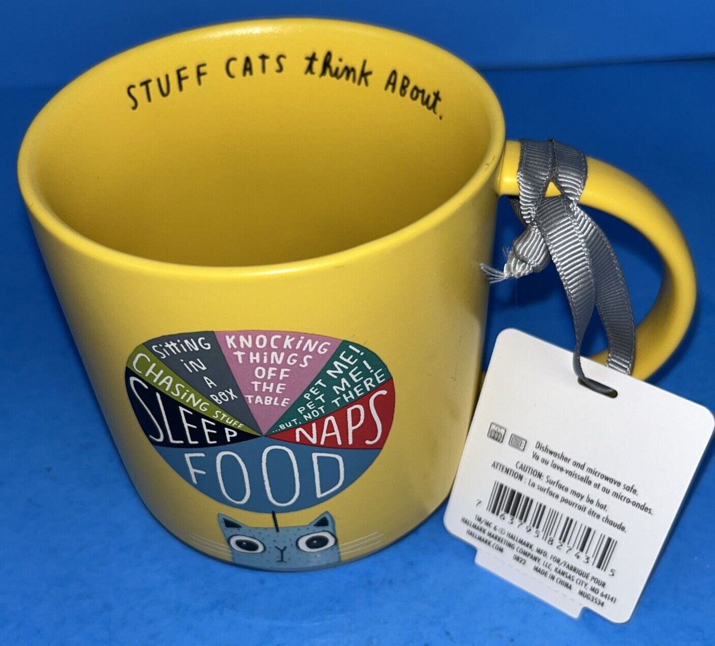 Hallmark Shoebox Greetings Coffee Mug Stuff Cats Think About