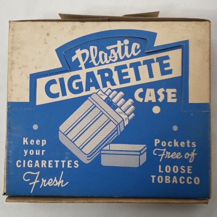 New Vintage Box Of 12 Plastic Cigarette Cases Colorful Impress Your Friends