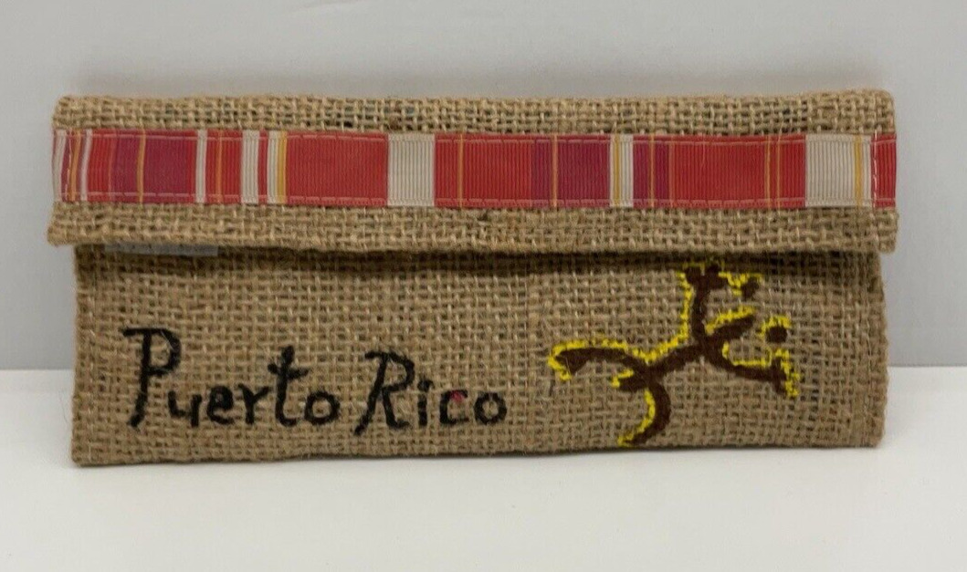 Puerto Rico Handmade Travel Souvenir Handheld Clutch Bag Purse