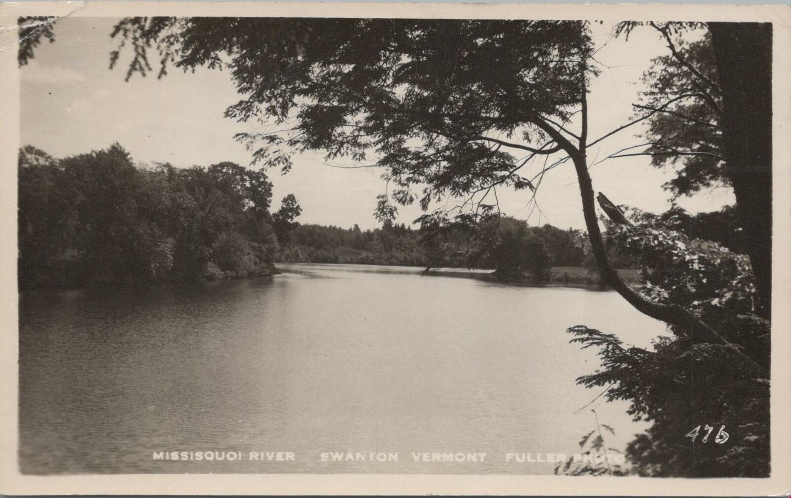 RPPC Postcard Missisquoi River Swanton Vermont VT 