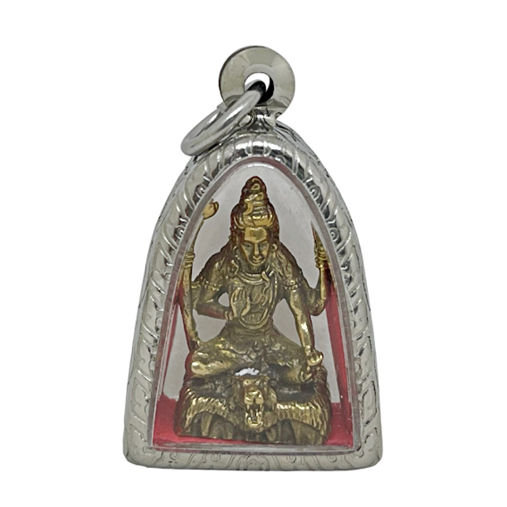 Lord Shiva Member of Trimurti Hindu Murti Amulet Pendant Stainless Case #3