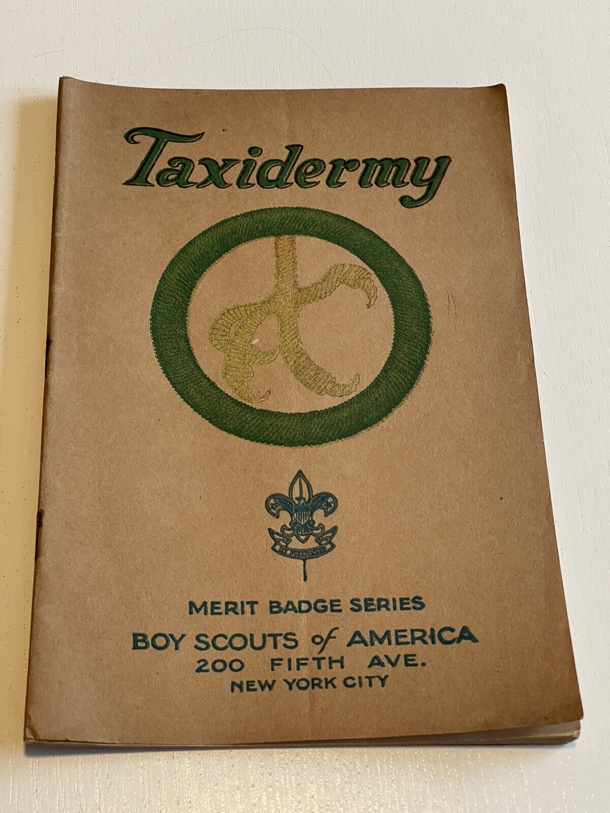 1927 Boy Scout BSA Taxidermy book - Softcover