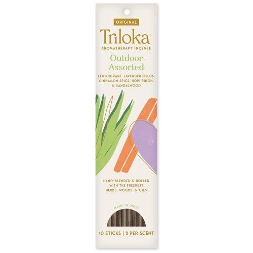 Triloka Original Aromatherapy Incense - OUTDOOR ASSORTED - 10 Sticks