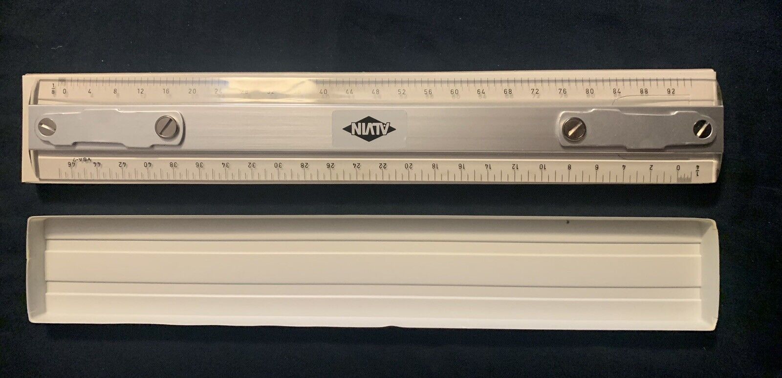 VSA 7-12 ALVIN Drafting Scale Aluminum Core W/Clear Inking Edge New Old Stock