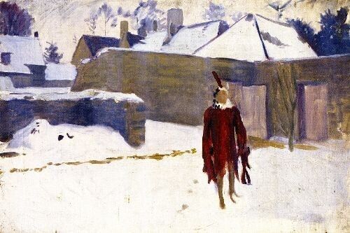 Art Oil painting Manikin-in-the-Snow-John-Singer-Sargent-oil-painting art