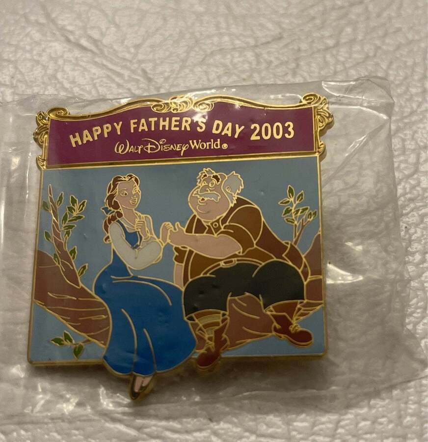 Disney Happy Fathers Day 2003 Belle and Maurice  Pin