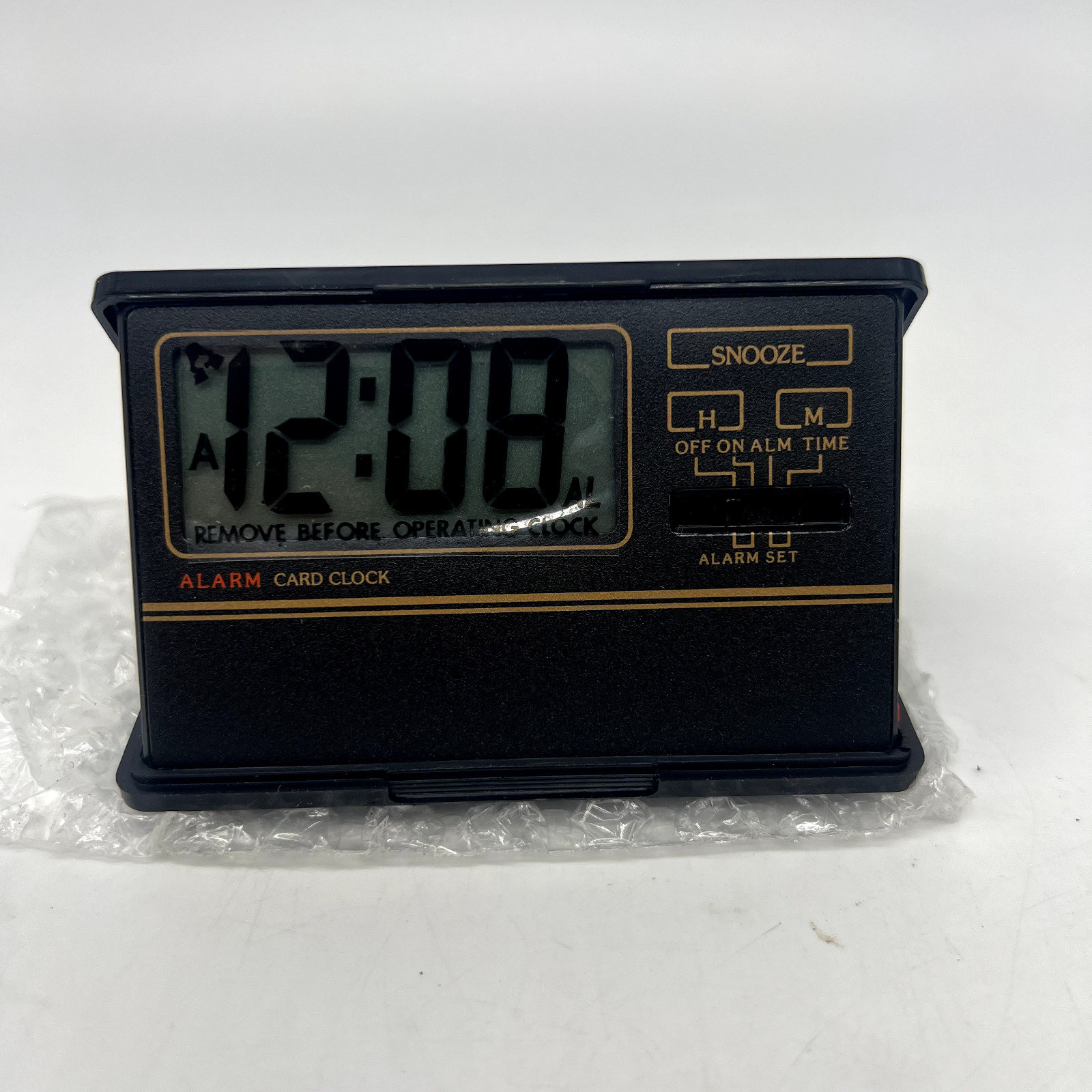 New NOS Vintage Staley Alarm Travel Clock Card Deck Size