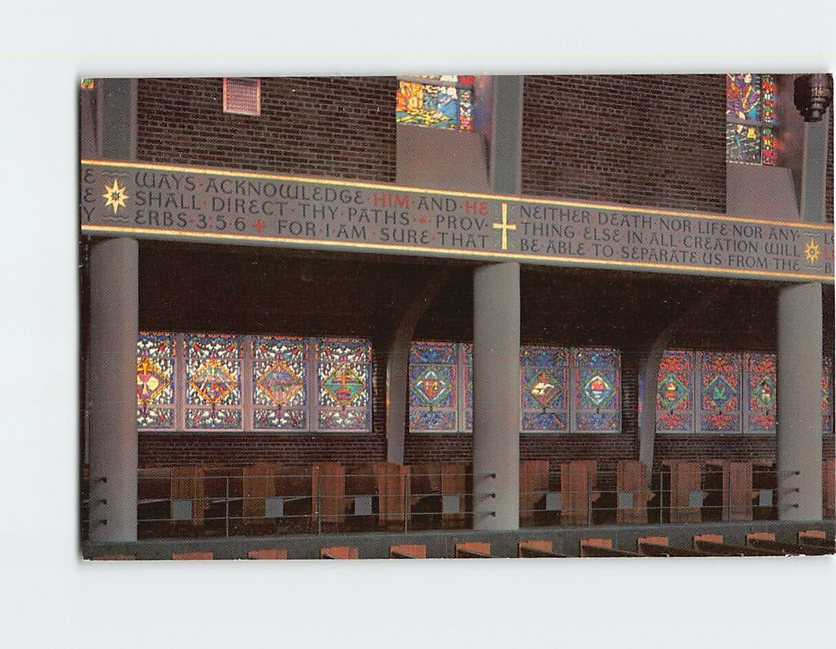 Postcard Clarestory Windows And Nave Beam Weaver Chapel Springfield Ohio USA